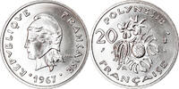 French Polynesia 20 Francs Coin, Paris, Nickel, KM:6 -