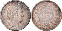 France 25 Centimes Coin, Louis-Philippe, Paris, Silver -