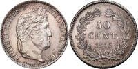 France 50 Centimes Coin, Louis-Philippe, Rouen, Silver -