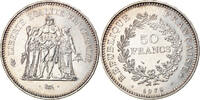France 50 Francs Coin, Hercule, Paris, Silver, KM:941.1 -
