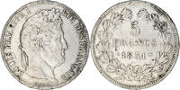 France 5 Francs Coin, Louis-Philippe, Rouen, Silver -