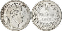 France 5 Francs Coin, Louis-Philippe, Paris, Silver -