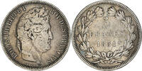 France 5 Francs Coin, Louis-Philippe, Rouen, Silver -