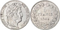 France 5 Francs Coin, Louis-Philippe, Paris, Silver -
