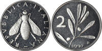 Italy 2 Lire Coin, Rome, Proof, Aluminum, KM:94 -