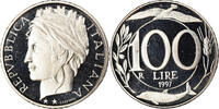 Italy 100 Lire Coin, Rome, Proof, Copper-nickel, KM:159 -