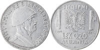 Albania 0.20 Lek 1939 R Coin, Vittorio Emanuele III, Rome, Stainless VZ 91.62 元  ＋  41.42 元 运费