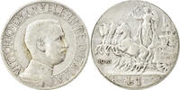Italy Lira Coin, Vittorio Emanuele III, Rome, Silver, KM:45 -