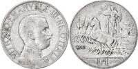 Italy Lira Coin, Vittorio Emanuele III, Rome, Silver, KM:45 -