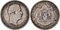 Crete 2 Drachmai Coin, Prince George, Paris, Silver, KM:8 -