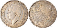 Monaco 100 Francs Coin, Copper-nickel, KM:E33, Gadoury:MC 142 -