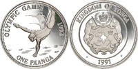 Tonga Pa'anga Coin, King Taufa'ahau Tupou IV, Silver, KM:140 -