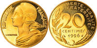 France 20 Centimes Coin, Marianne, Paris, BE, Aluminum-Bronze -