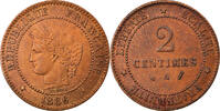 France 2 Centimes Coin, Cérès, Paris, Bronze, KM:827.1 -