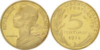 France 5 Centimes Coin, Aluminum-Bronze, KM:P488 -