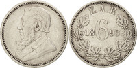 South Africa 6 Pence Coin, Silver, KM:4 -