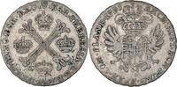 AUSTRIAN NETHERLANDS 1/2 Kronenthaler Coin, Maria Theresa, Bruxelles -