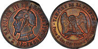 France 10 Centimes Coin, Napoleon III, Sedan, Satirique -
