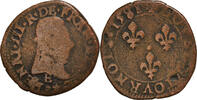 France Double Tournois 1581 Tours Coin, Henri III, Tours, Copper SGE+ 275.70 元  ＋  41.42 元 运费