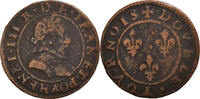 France Double Tournois Coin, Henri III, Paris, Copper, Sombart:4072 -