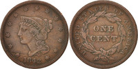 United States Cent Coin, Braided Hair Cent, U.S. Mint, Philadelphia -