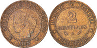 France 2 Centimes Coin, Cérès, Paris, Bronze, KM:827.1 -