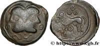 FRANCE Bronze à la tête janiforme, classe II GALLIA BELGICA - SUESSIONES (Area of Soissons) c. 50-40 AC. (16mm, 3g, 1h) -