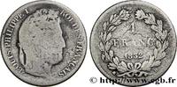 FRANCE 1 franc Louis-Philippe, couronne de chêne LOUIS-PHILIPPE I Lyon 1832 (23mm, 5g, 6h) -