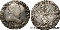 FRANCE Franc au col plat HENRY III Saint-Lô 1583 (33,5mm, 13,78g, 5h) -