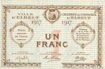FRANCE regionalism and miscellaneous 1 Franc FRANCE regionalism and miscellaneous 1 Franc 1917 UNC -