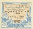 FRANCE regionalism and miscellaneous 50 Centimes FRANCE regionalism and miscellaneous 50 Centimes 1919 UNC -