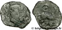 FRANCE Bronze au cheval, au sanglier et à la rouelle GALLIA BELGICA - MELDI (Area of Meaux) c. 60-40 AC. (15,5mm, 1,70g, 10h) -