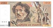 FRANCE 100 Francs DELACROIX modifié Petit numéro FRANCE 100 Francs DELACROIX modifié Petit numéro 1988 UNC -