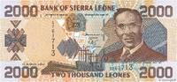 SIERRA LEONE 2000 Leones SIERRA LEONE 2000 Leones 2003 UNC -