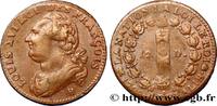 FRANCE 12 deniers dit au faisceau, type FRANÇOIS LOUIS XVI Rouen 1792 (29,5mm, 12,05g, 6h) -