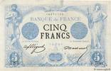 FRANCE 5 Francs NOIR FRANCE 5 Francs NOIR 1872 VF -
