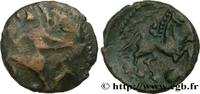 FRANCE Bronze au personnage courant et à l’androcéphale GALLIA BELGICA - BELLOVACI (Area of Beauvais) Beauvais (60) c. Ier siècle avant J.-C. (17mm, 3,27g, 12h) -