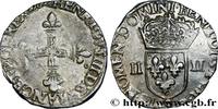 FRANCE Quart d'écu, croix de face HENRY III Rennes 1582 (27,5mm, 9,64g, 12h) -