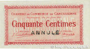 FRANCE regionalism and miscellaneous 50 Centimes Annulé FRANCE regionalism and miscellaneous 50 Centimes Annulé 1917 UNC -