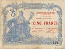 NEW CALEDONIA 5 Francs NEW CALEDONIA 5 Francs 1916 F -