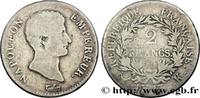 FRANCE 2 francs Napoléon Empereur, Calendrier révolutionn PREMIER EMPIRE / FIRST FRENCH EMPIRE Bordeaux 1805 (27mm, 10g, 6h) -