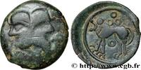 FRANCE Bronze à la tête janiforme, classe II aux annelets GALLIA BELGICA - SUESSIONES (Area of Soissons) c. 50-40 AC. (17,5mm, 2,74g, 3h) -