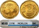 FRANCE 2 francs Morlon III REPUBLIC 1941 (27mm, 7,87g, 6h) -