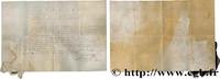 FRANCE Document document manuscrit sur parchemin 1819 (mm, g, h) -