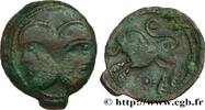 FRANCE Bronze à la tête janiforme barbue, classe I GALLIA BELGICA - SUESSIONES (Area of Soissons) c. 50-40 AC. (18mm, 2,27g, 11h) -