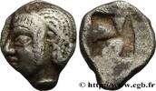 FRANCE Litra du type du trésor d'Auriol à la tête d'Artém MASSALIA - MARSEILLE Marseille (13) c. 480-470 AC. (10mm, 0,88g, h) -