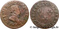 FRANCE Double tournois, 1er type de Paris HENRY III Paris, Moulin des Étuves 1580 (20,5mm, 3,10g, 6h) -
