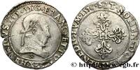 FRANCE Franc au col plat HENRY III Rennes 1576 (34mm, 13,84g, 2h) -