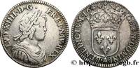 FRANCE Douzième d'écu, portrait à la mèche courte LOUIS XIV THE SUN KING Paris, Monnaie de Matignon 1644 (20mm, 2,23g, 6h) -