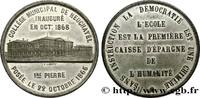 FRANCE Médaille, Inauguration du Collège municipal de Neu SUISSE - CANTON DE NEUCHATEL Suisse, Neuchâtel 1868 (42,5mm, 22,24g, 12h) -